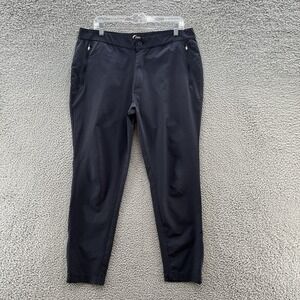 Zyia Active Pants Men Large Navy‎ Performance Stretch Tech Ankle Zip Athletic